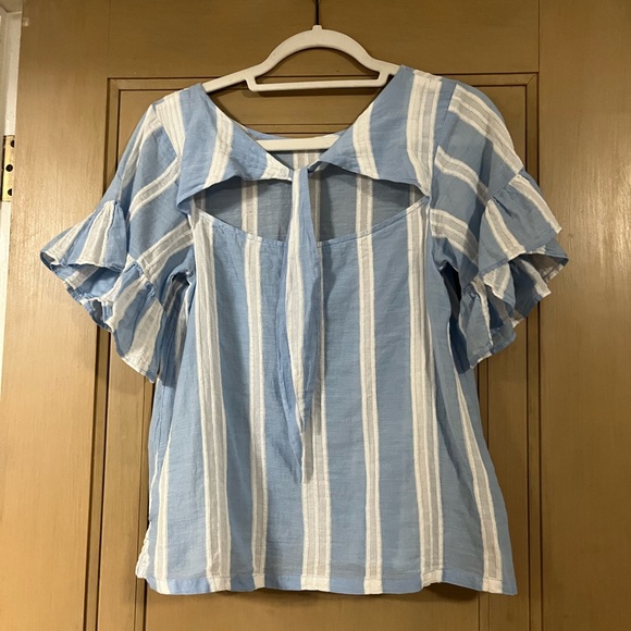 BP Striped Tie Back Blouse - Size XS. - Picture 8 of 11